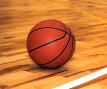 basketball on a wood floor